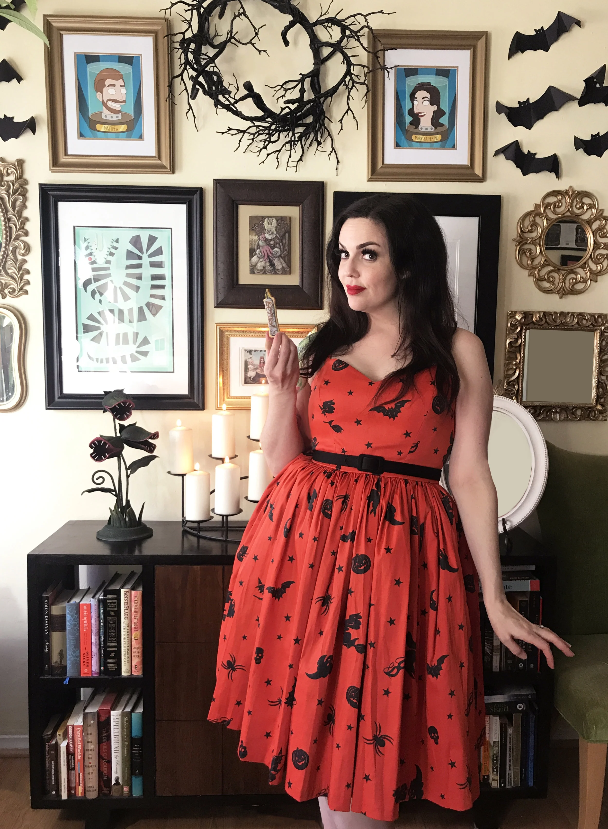 Black Flame Candle and Binx Brown Sugar Cookies