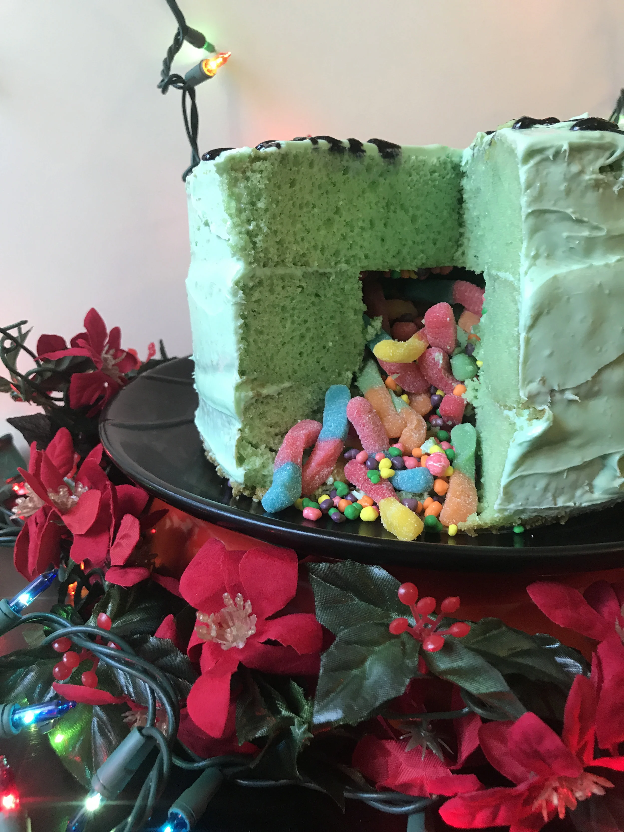 Oogie Boogie Christmas Surprise Cake