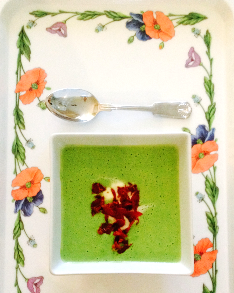 Gordon Ramsay's Pea and Mint Soup with Prosciutto
