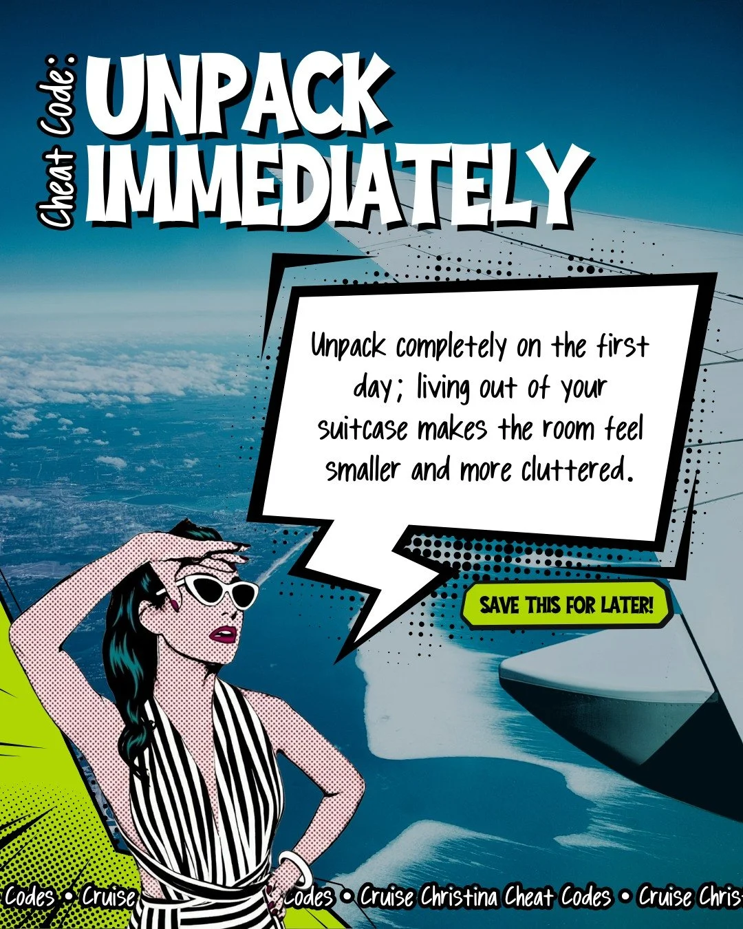 I'm boarding a ship in a couple days and the FIRST thing I'm going to do once my suitcase gets to my room, is UNPACK IT!!! (I'll have a cocktail by then, so it makes the process better!) 🛳️

Since you can't bring steamers or irons onboard, you'll wa