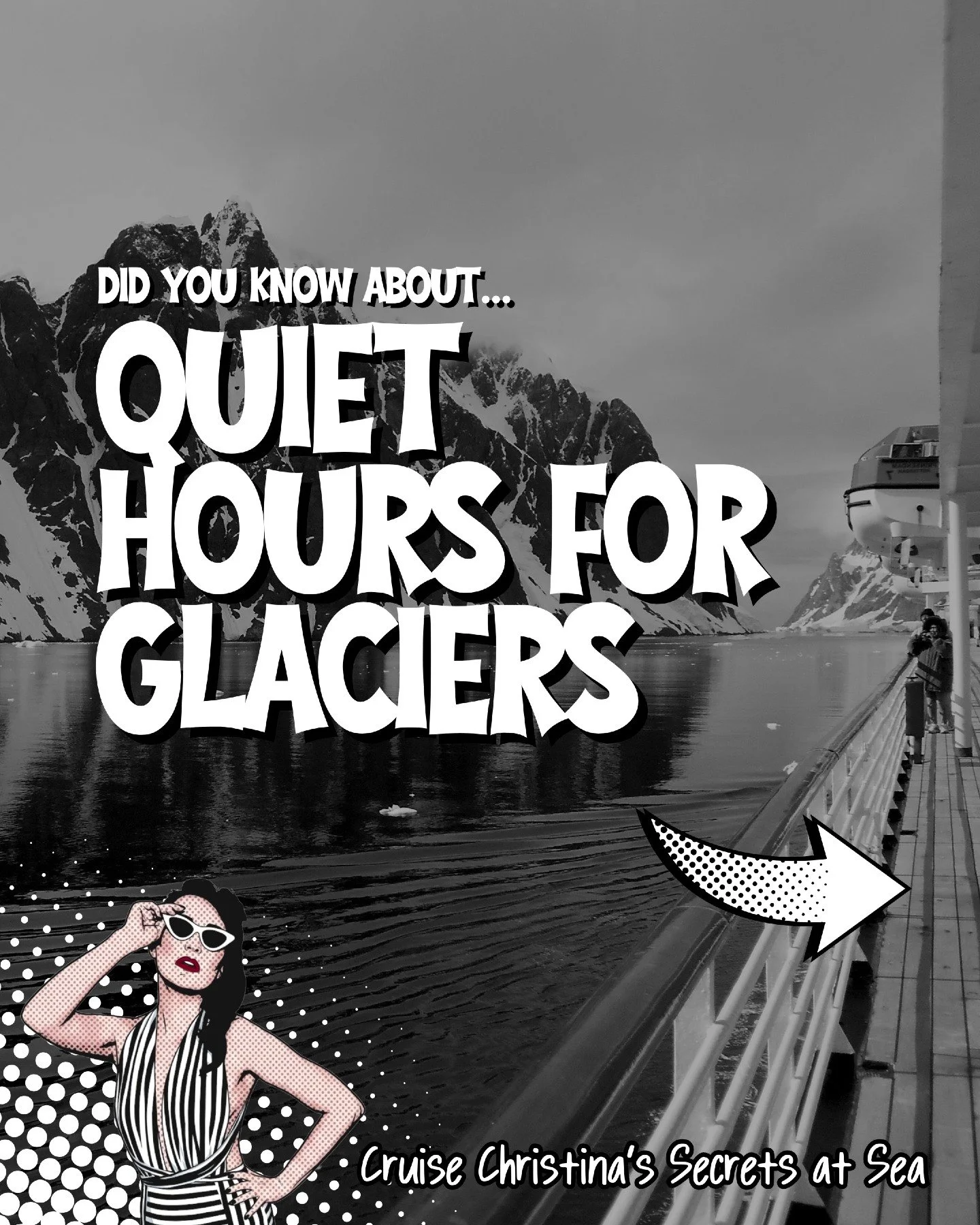 Shhh... the glaciers are sleeping. 🏔️ Ships actually cut engines in Alaska to protect the ecosystem. Nature commands respect!