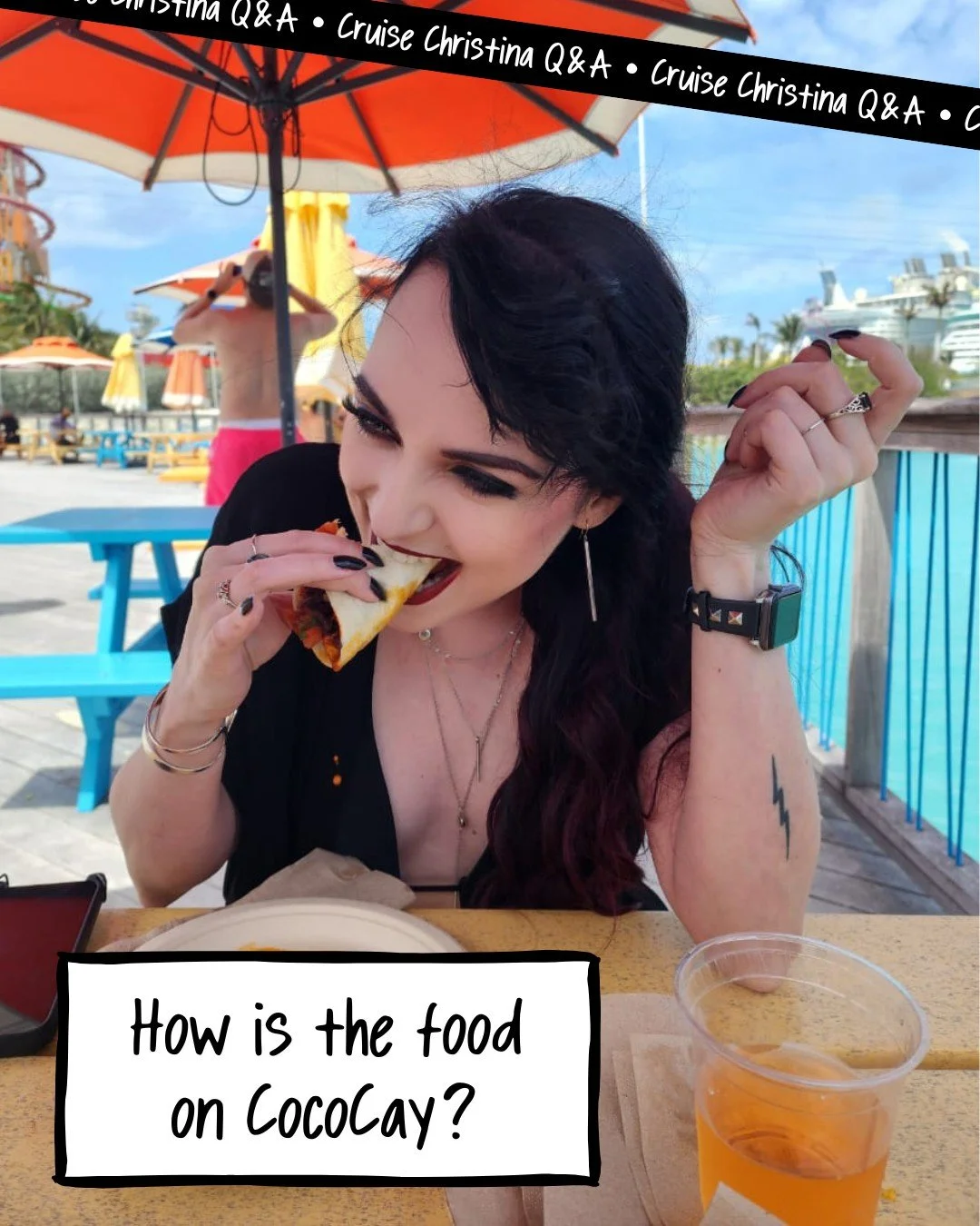 What&rsquo;s your go-to bite on CocoCay? Tell me in the comments! 👇🏻