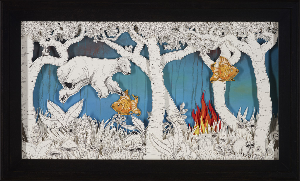 Untitled (paper cut light box)