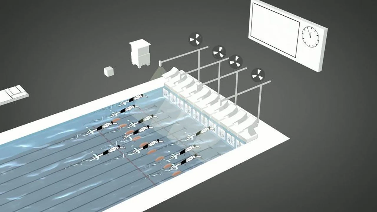 Keeping time at the Olympic pool