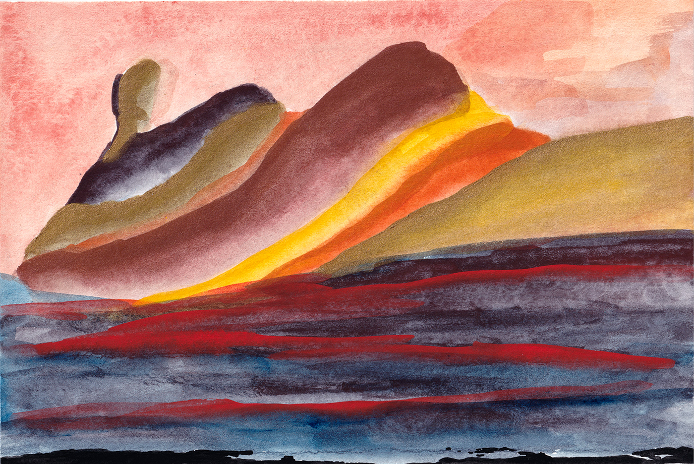 Peach Sky Landscape