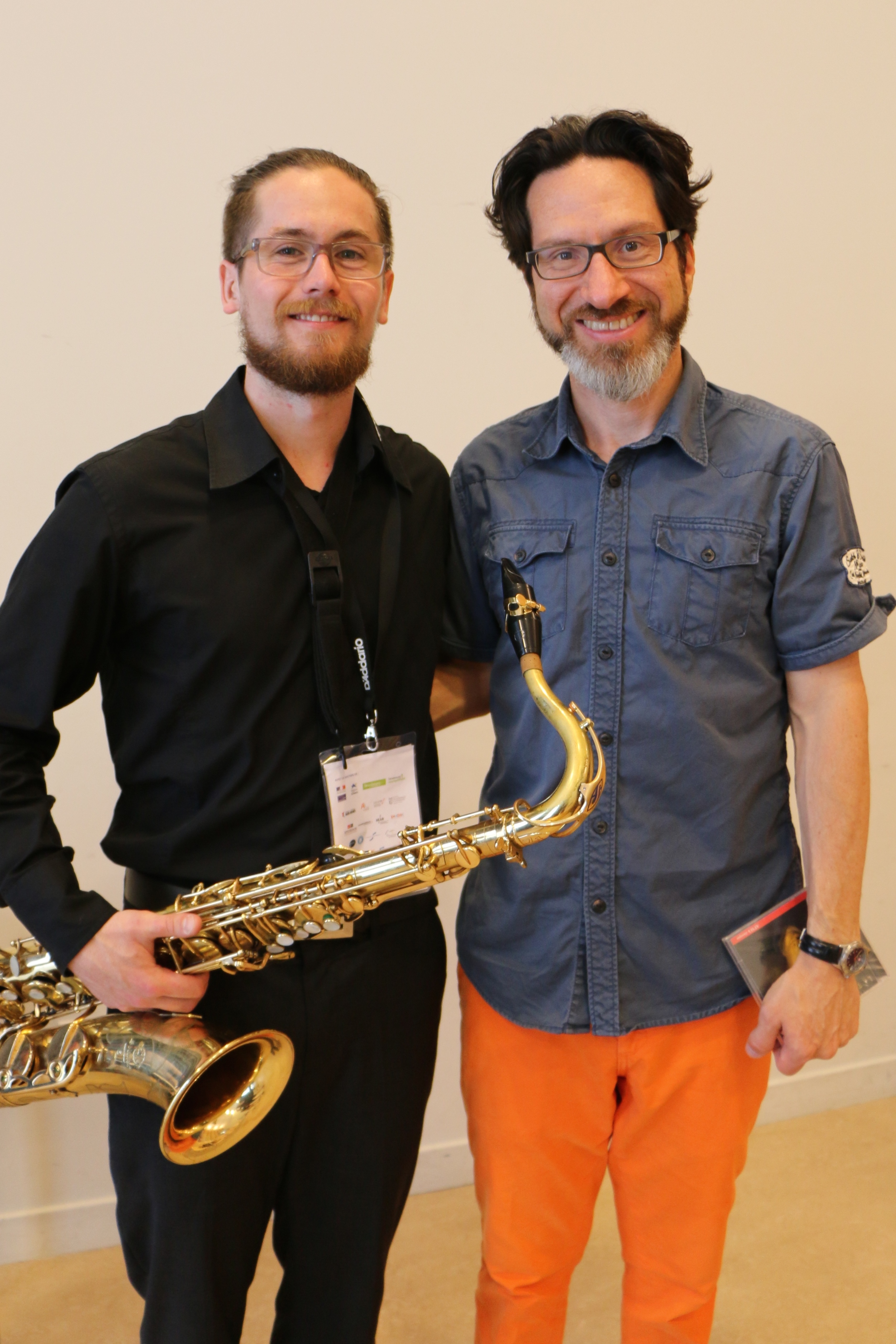  Gordon Fitzell et Tommy Davis, XVII Congrès mondial du saxophone (2015) à Strasbourg, France 