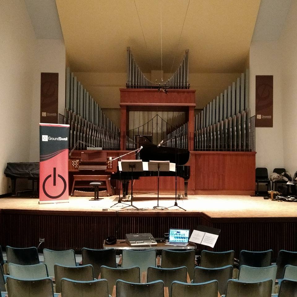  Revolution Ensemble performs for GroundSwell in Winnipeg at the University of Manitoba Desautels Faculty of Music. 