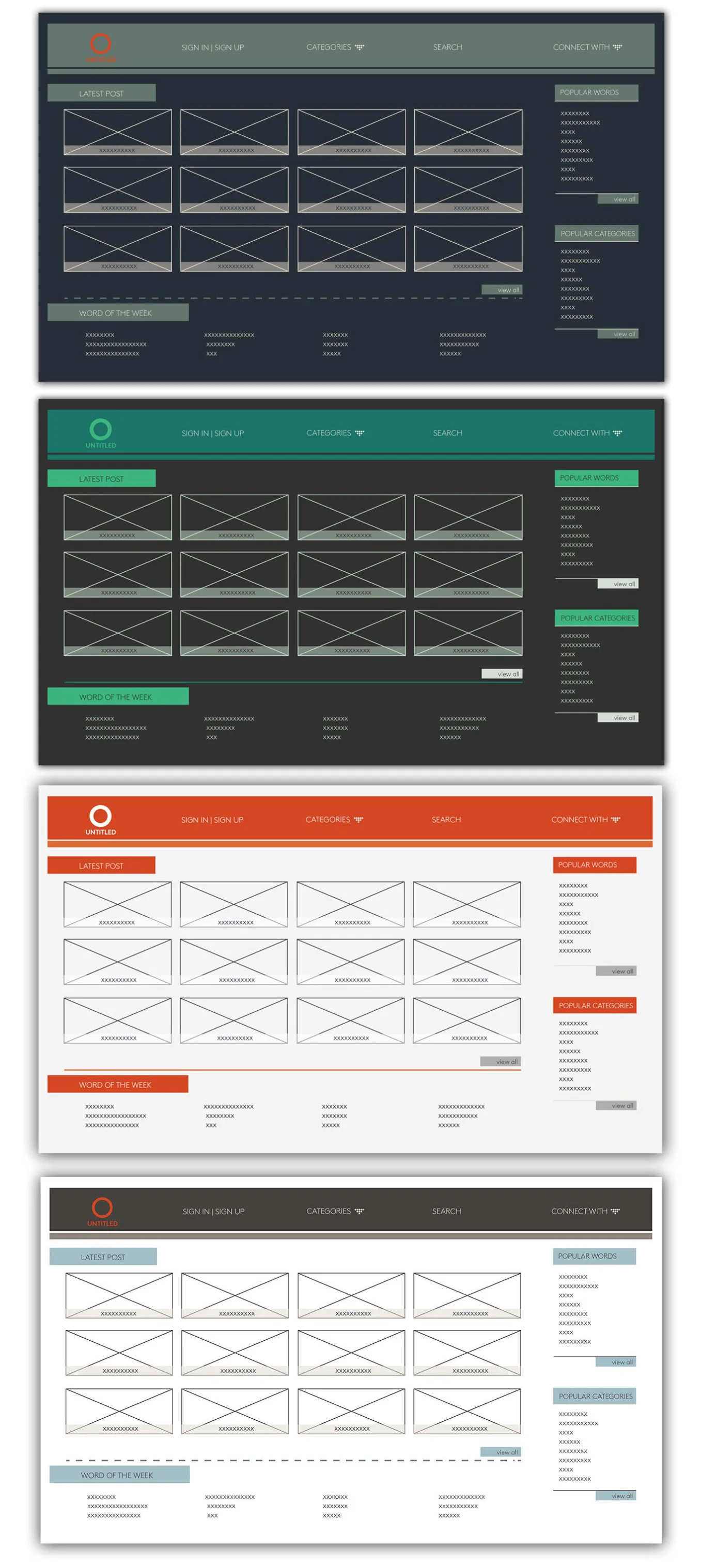 1st interface layout design sketch