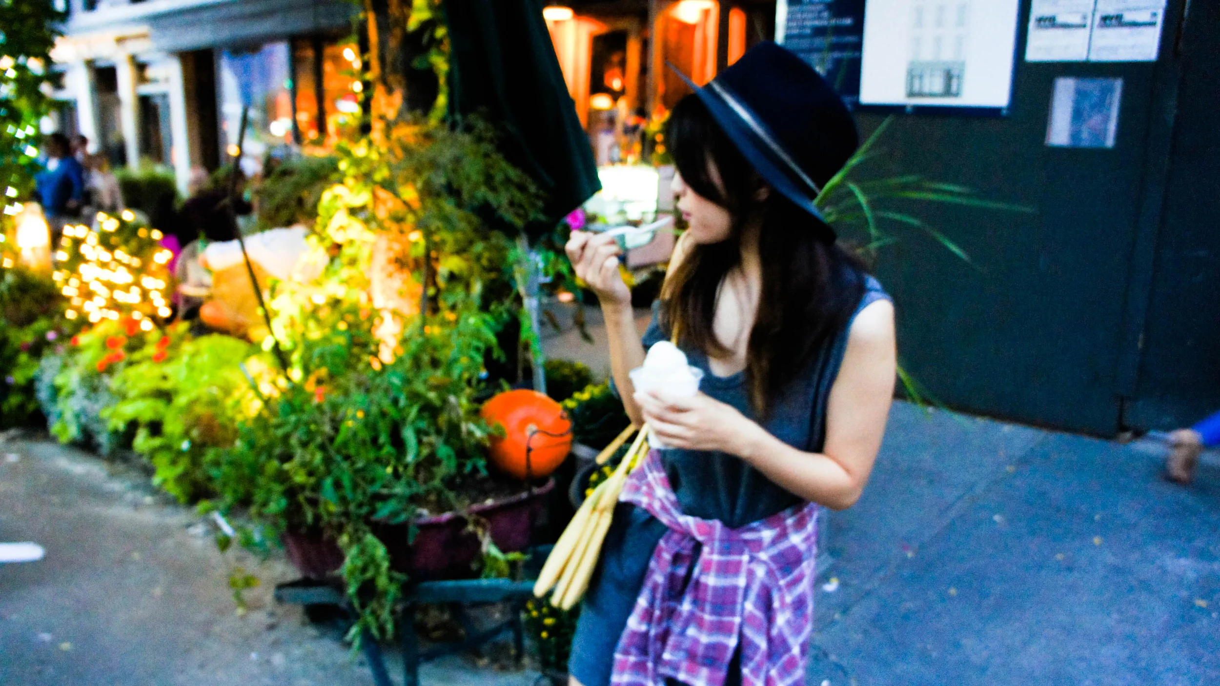 At Dumbo eating Brooklyn Ice Cream Factory&nbsp;