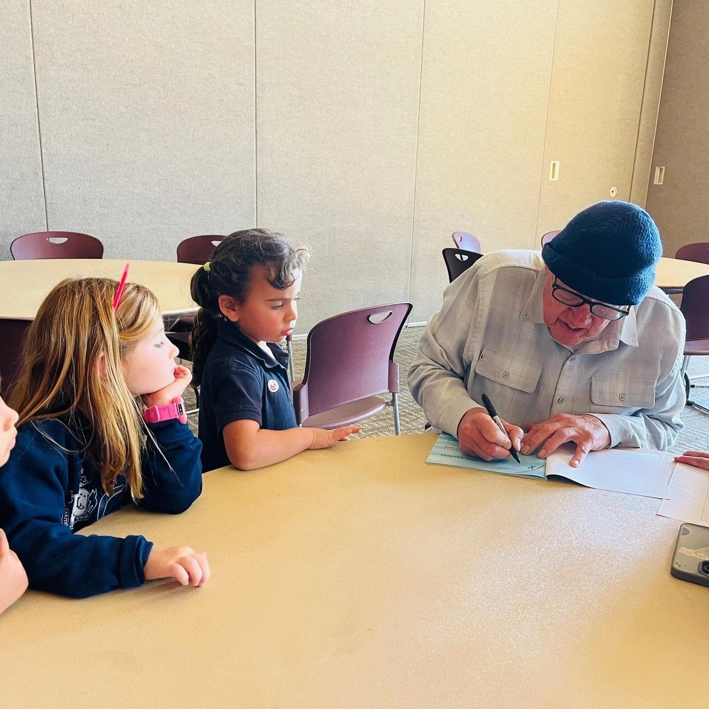 Our Lady of Fatima Academy hosted John Lamb and The Varmits with a great group of enthusiastic students!

The kids were curious, engaged and asked some great questions after the reading. As much as they liked The Varmits, we think they liked the Lady