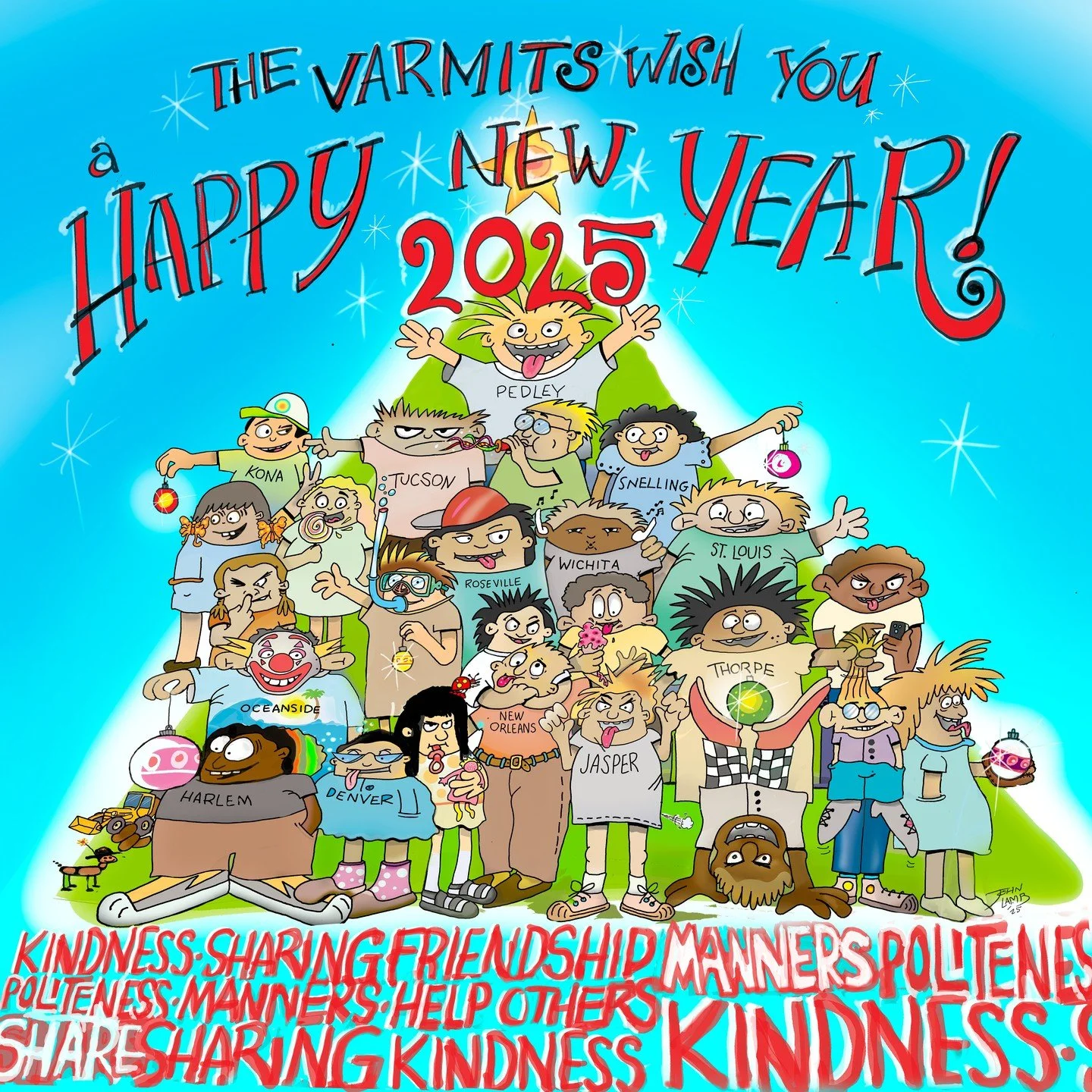 The Varmits wish you a New Year full of kindness and friendship.

#thevarmits #davelamb #johnlamb #twins