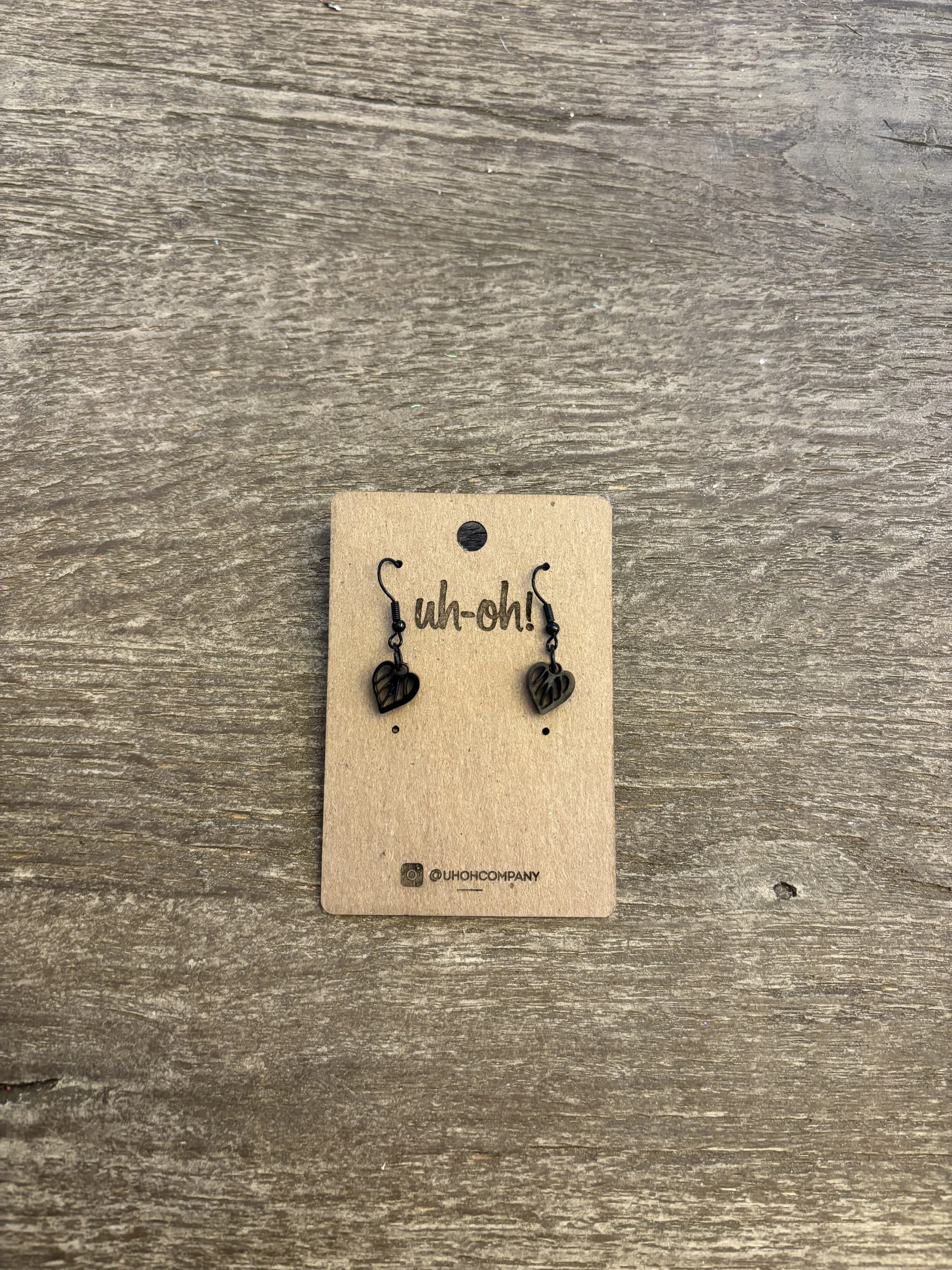 Mini Heart Dangling Earrings