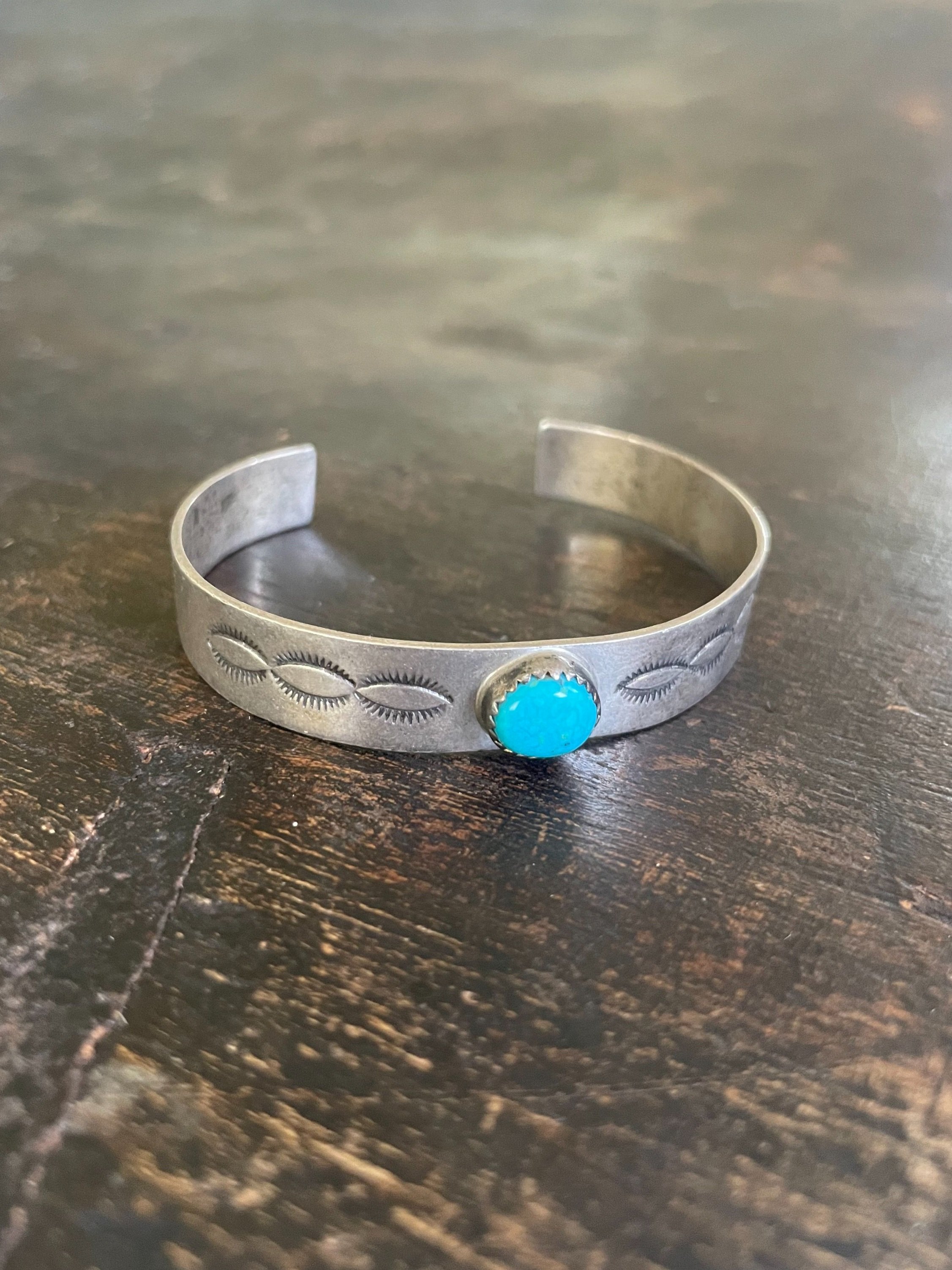 Vintage Sterling Silver Stamped Cuff Bracelet — Eldorado General Store