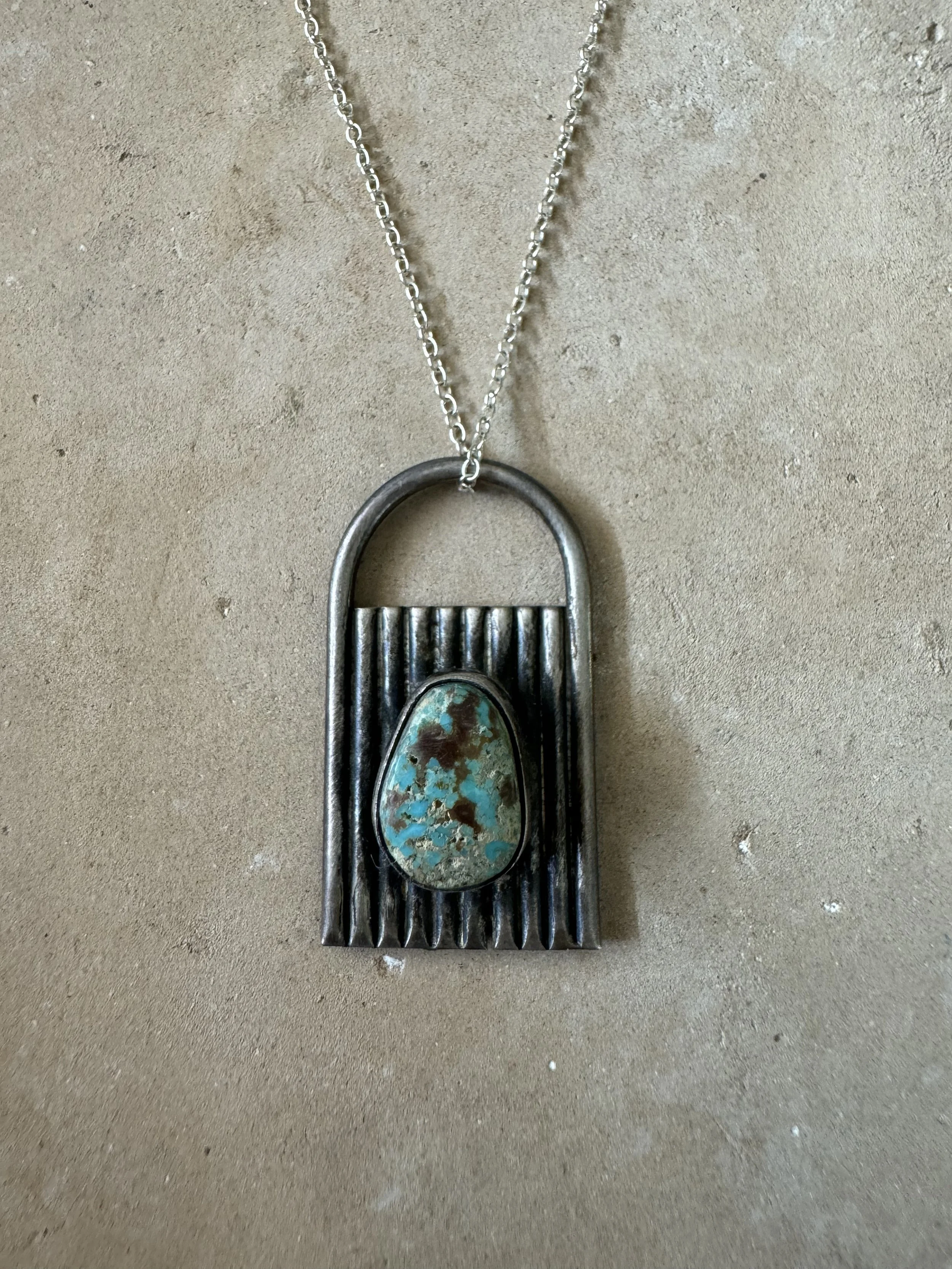 Turquoise and Sterling Silver Pendant