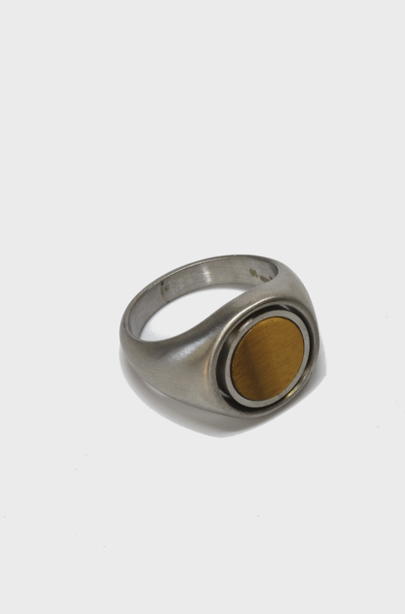 Reversible Tiger Eyes // Onyx Men Ring