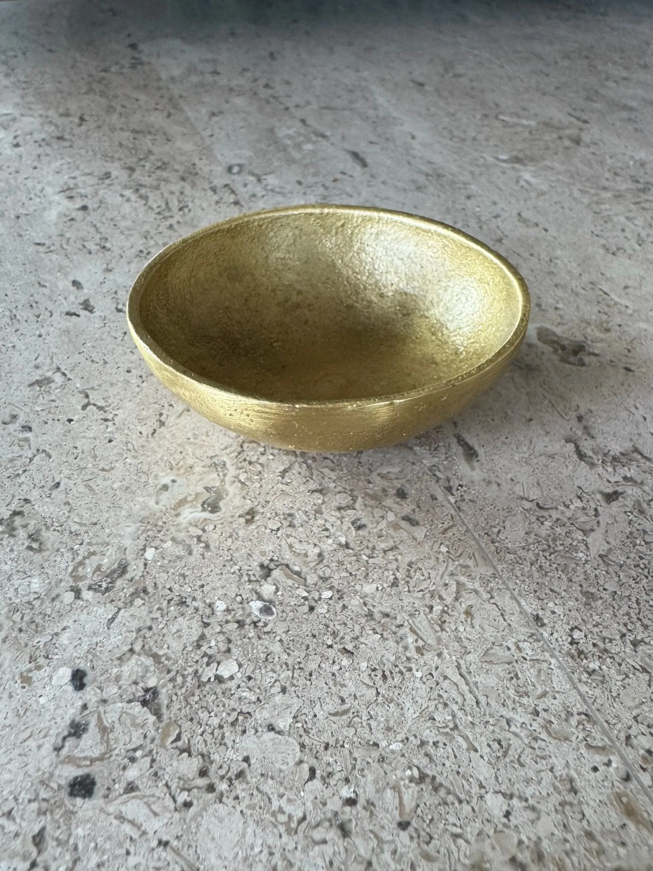 Tiny Cast Round Bowl - Brushed Brass