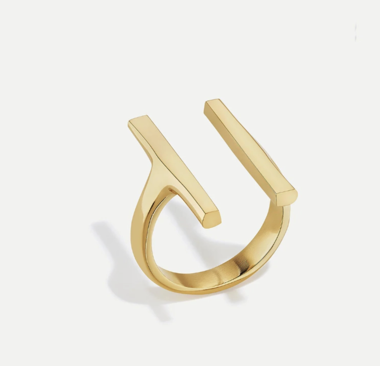 Double Bar Brass Ring