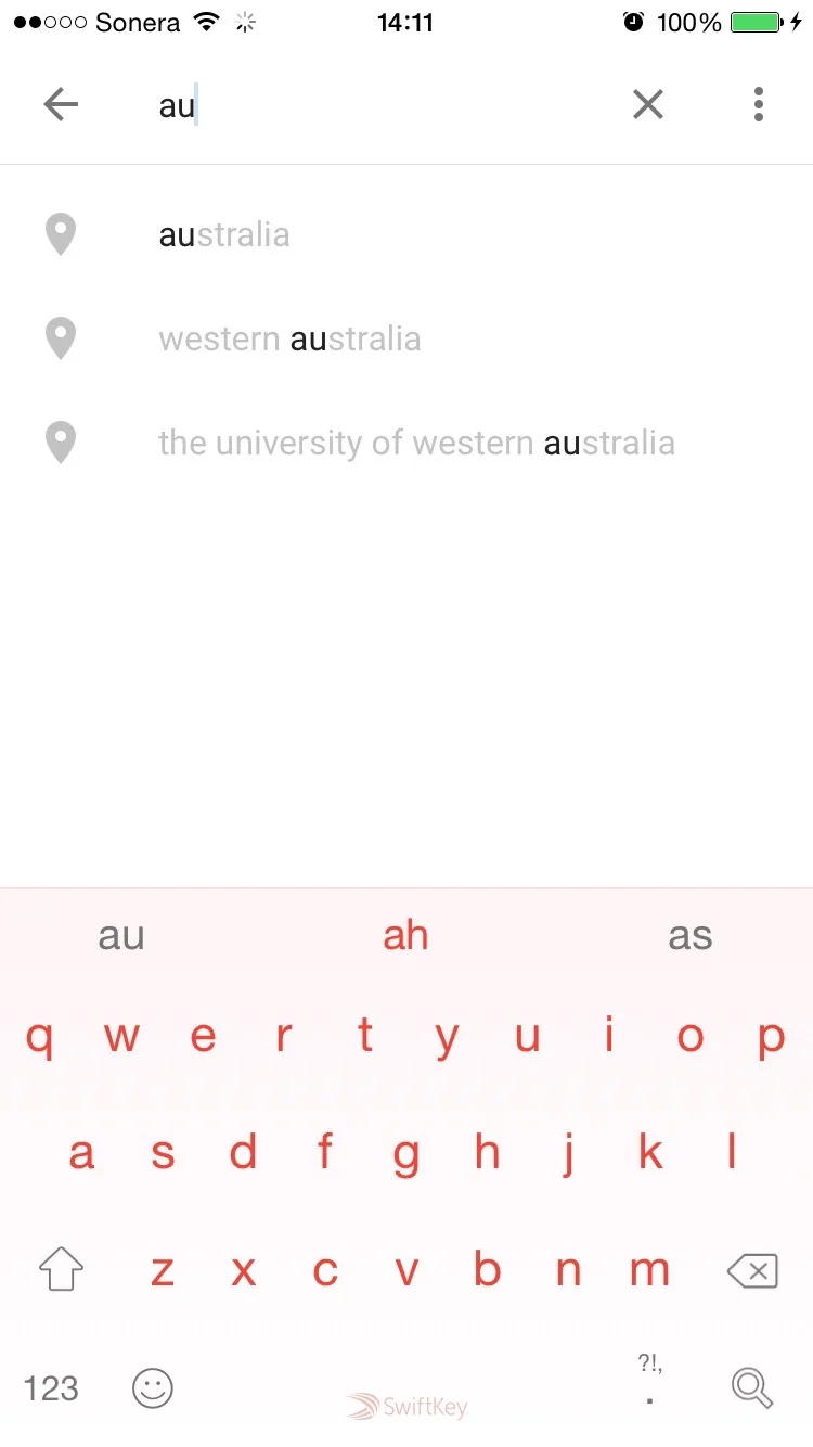 Australia - it even knows general locations in WA and presents em with them.