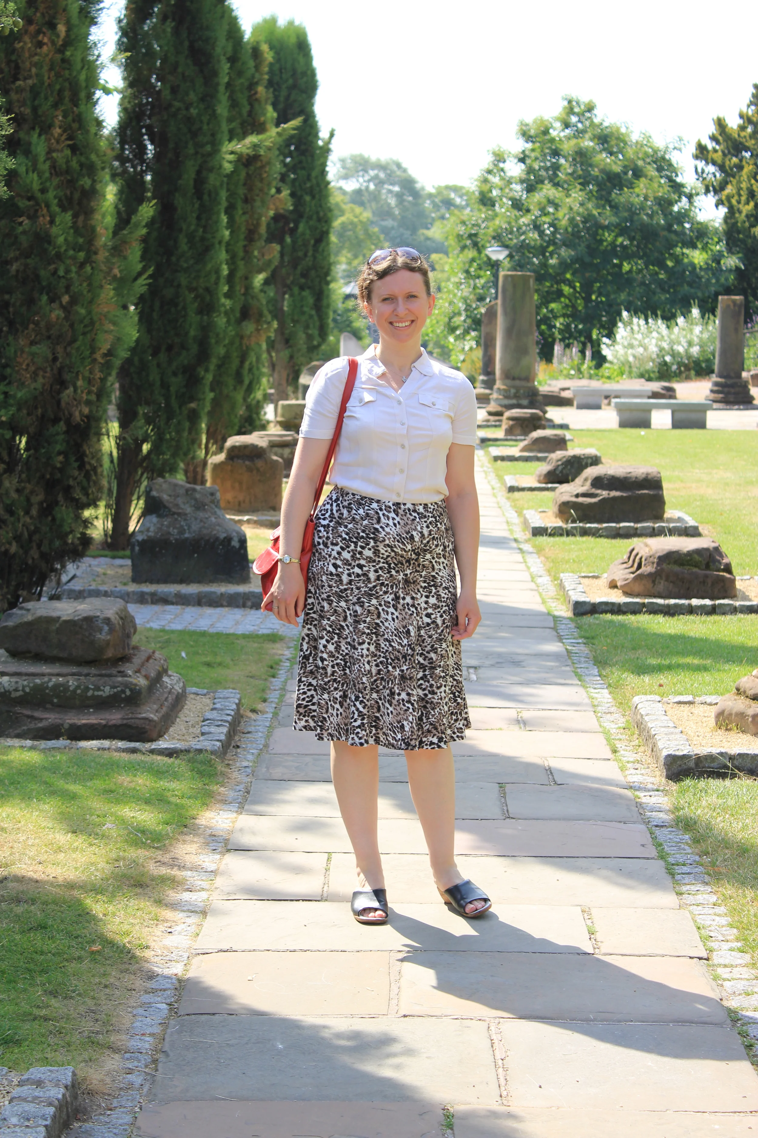 Abi in the Roman Gardens, Chester