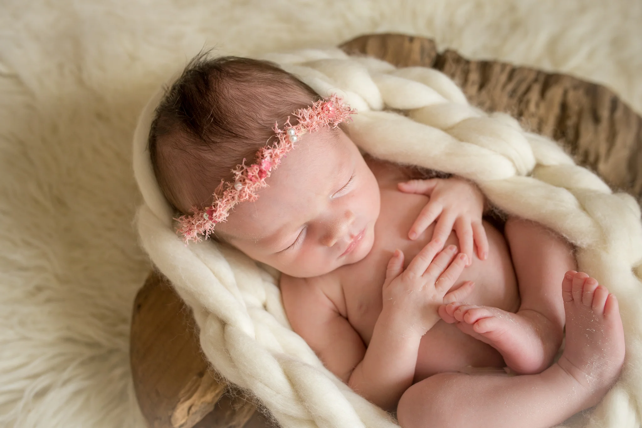 Blush Pink and Cream Baby Girl Photography Session | Day 10