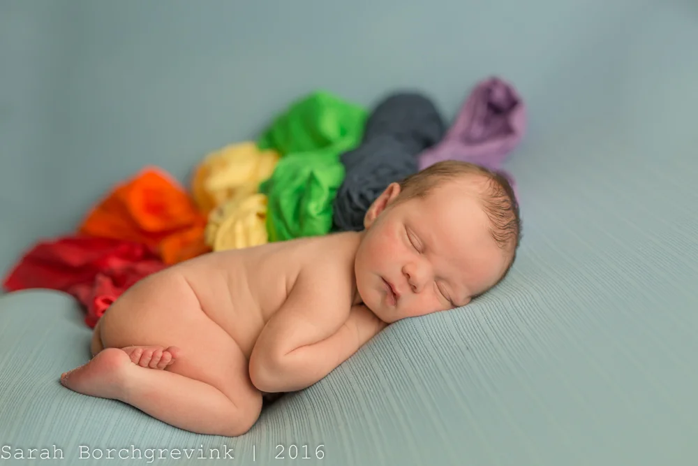 Rainbow Baby Boy Newborn Session | Houston TX In Home Newborn Baby Photographer 