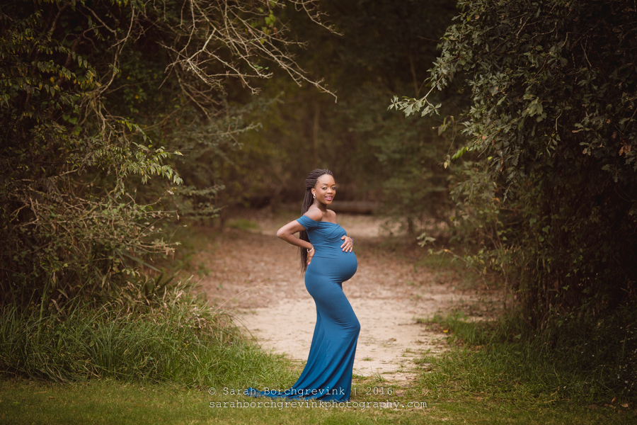 Daring and Gorgeous Blue Maternity Gown