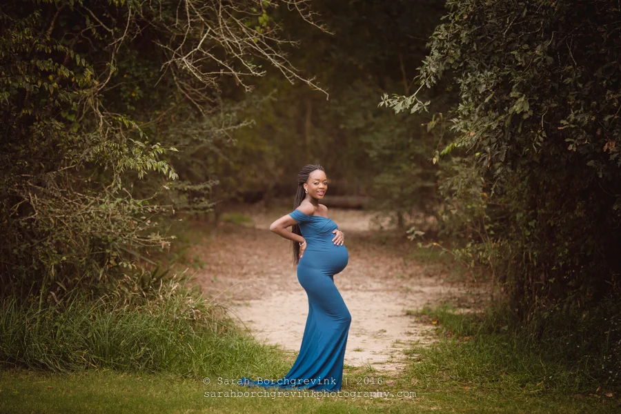 Daring and Gorgeous Blue Maternity Gown