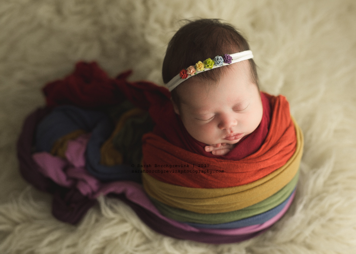Rainbow Newborn Session in Houston TX | Emily