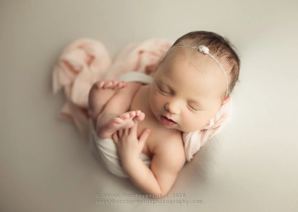 Feminine & Dainty Newborn Girl Photography | Houston Baby Photos