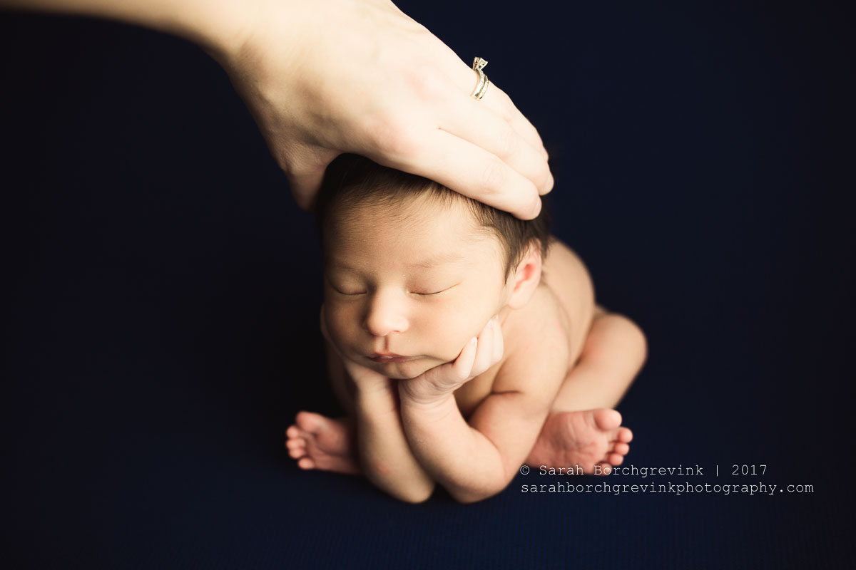 Baby Froggy Pose in Newborn Photography