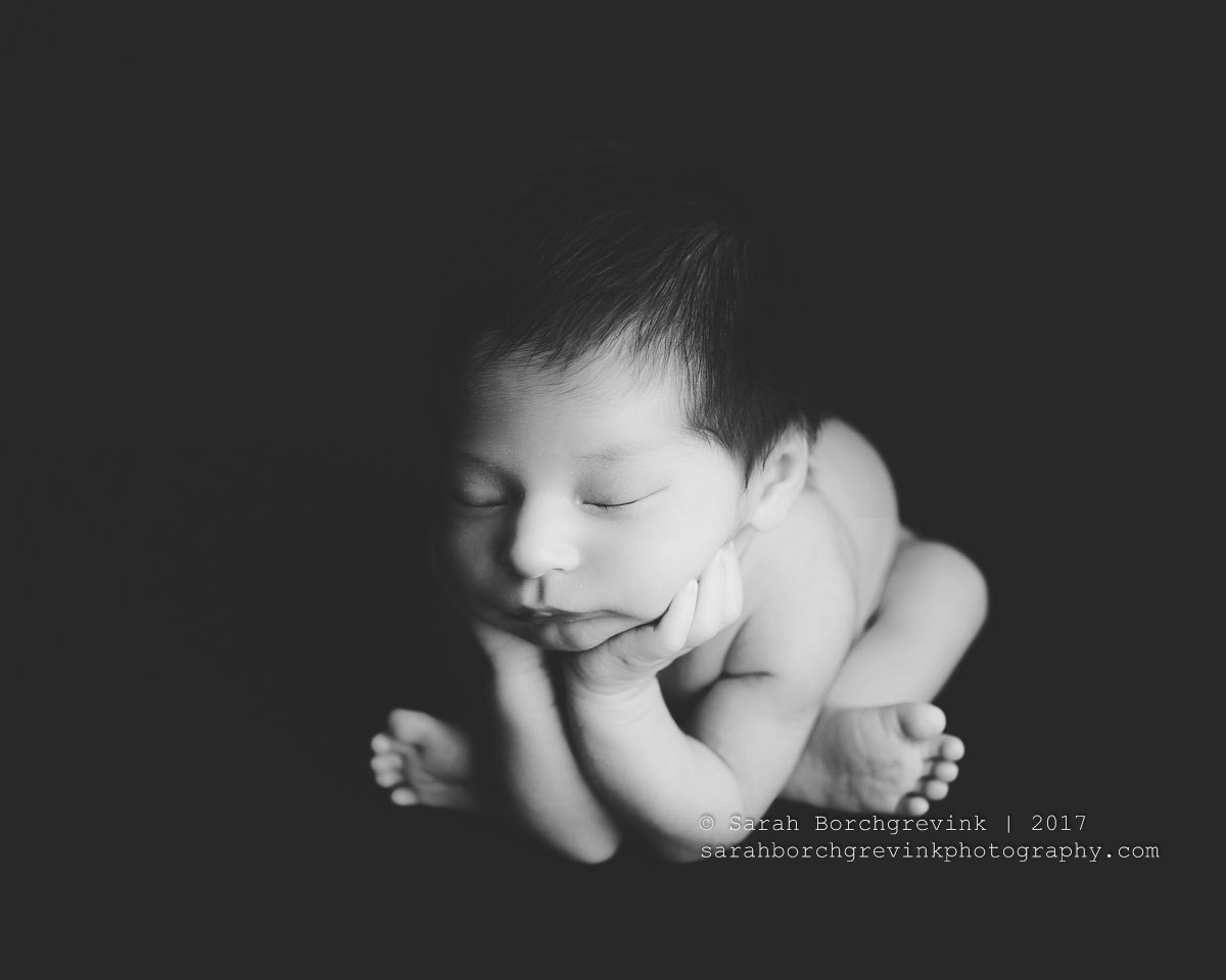 Final Image of Safely Posing Newborn Baby Boy