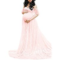 DISON Woman Maternity Elegant Dress Photography Wedding Gown for Photoshoot Tight Trailing Maxi Dresses