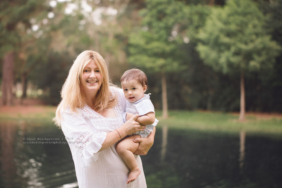 Mother and little boy embraced in a hug