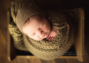 Rustic and natural newborn wrapping