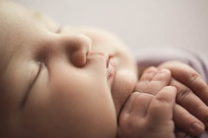 Macro images during newborn photography