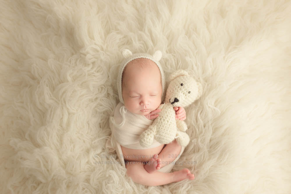 Adorable Teddy Bear Newborn Bonnet 