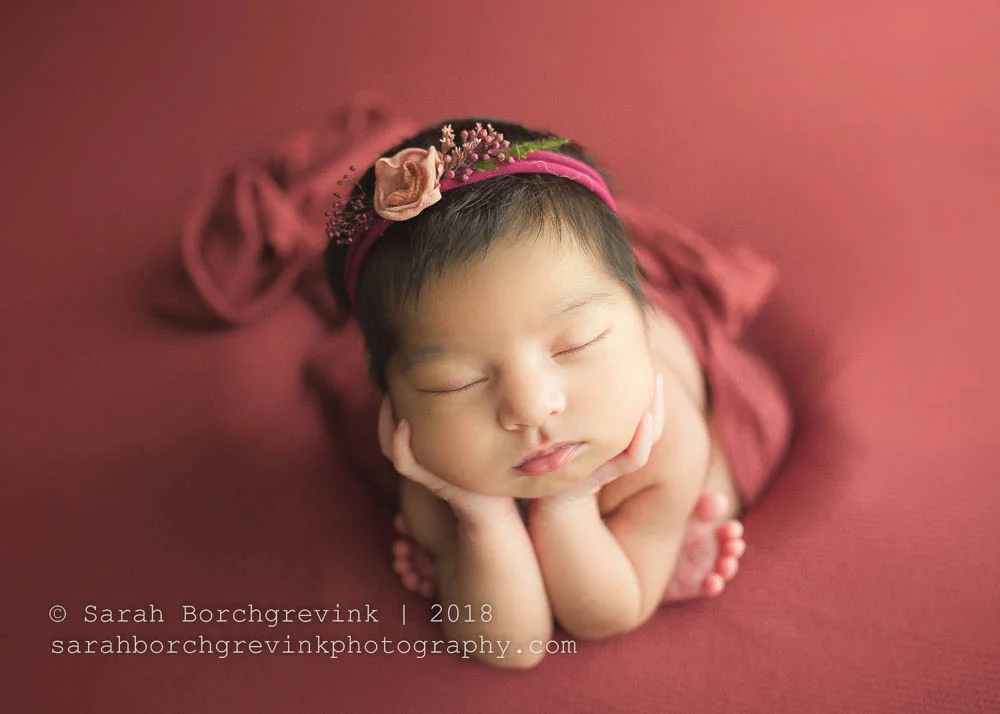 burgundy headband for baby girl
