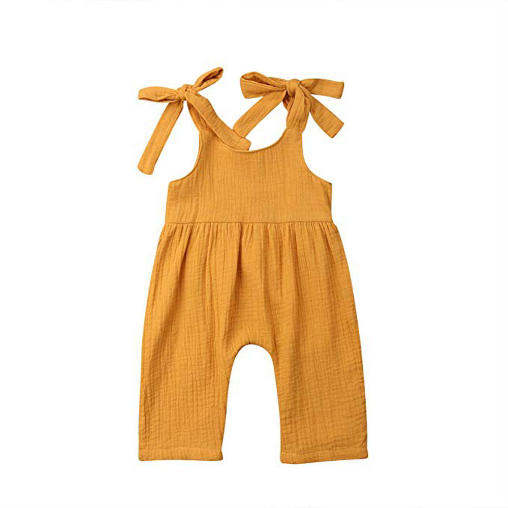 Infant Baby Girls Romper Summer Outfits Sleeveless Strap Jumpsuit Overalls Harem Pants