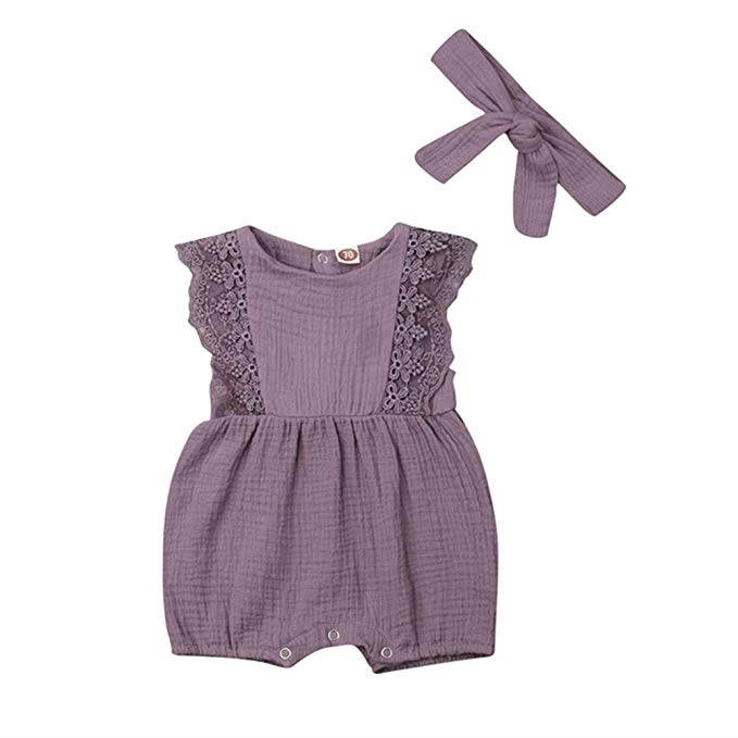 Purple and Mauve Linen Body Suit