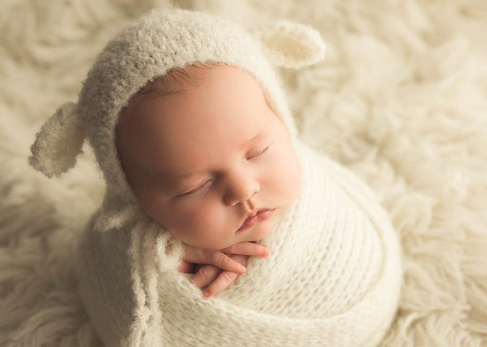 Adorable Lamb Bonnet Newborn Session