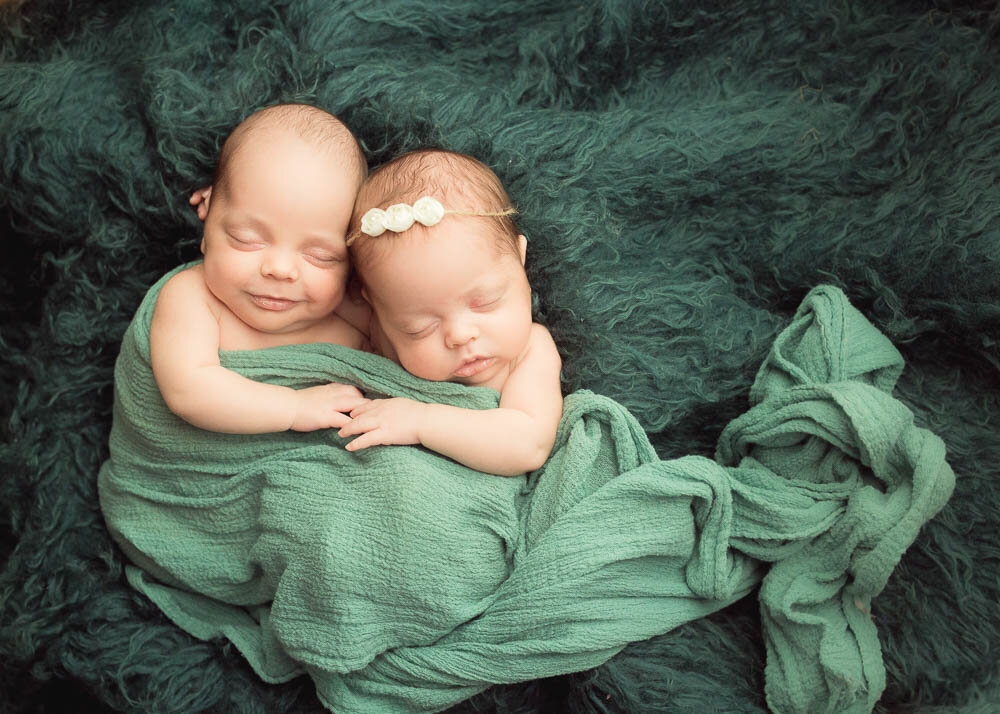 Twin Newborn Photoshoot Sugar Land TX