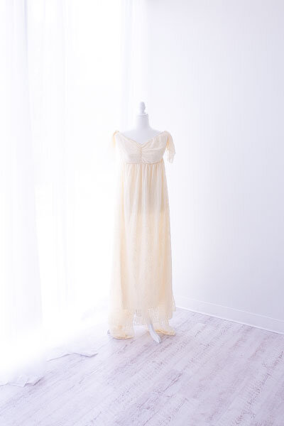 Classic and timeless gown for new mother