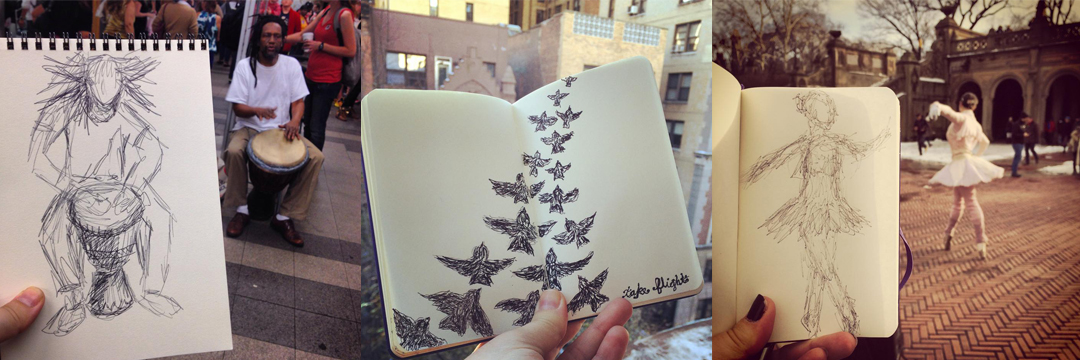Sketches from Jenny's 30 days of sketching journey