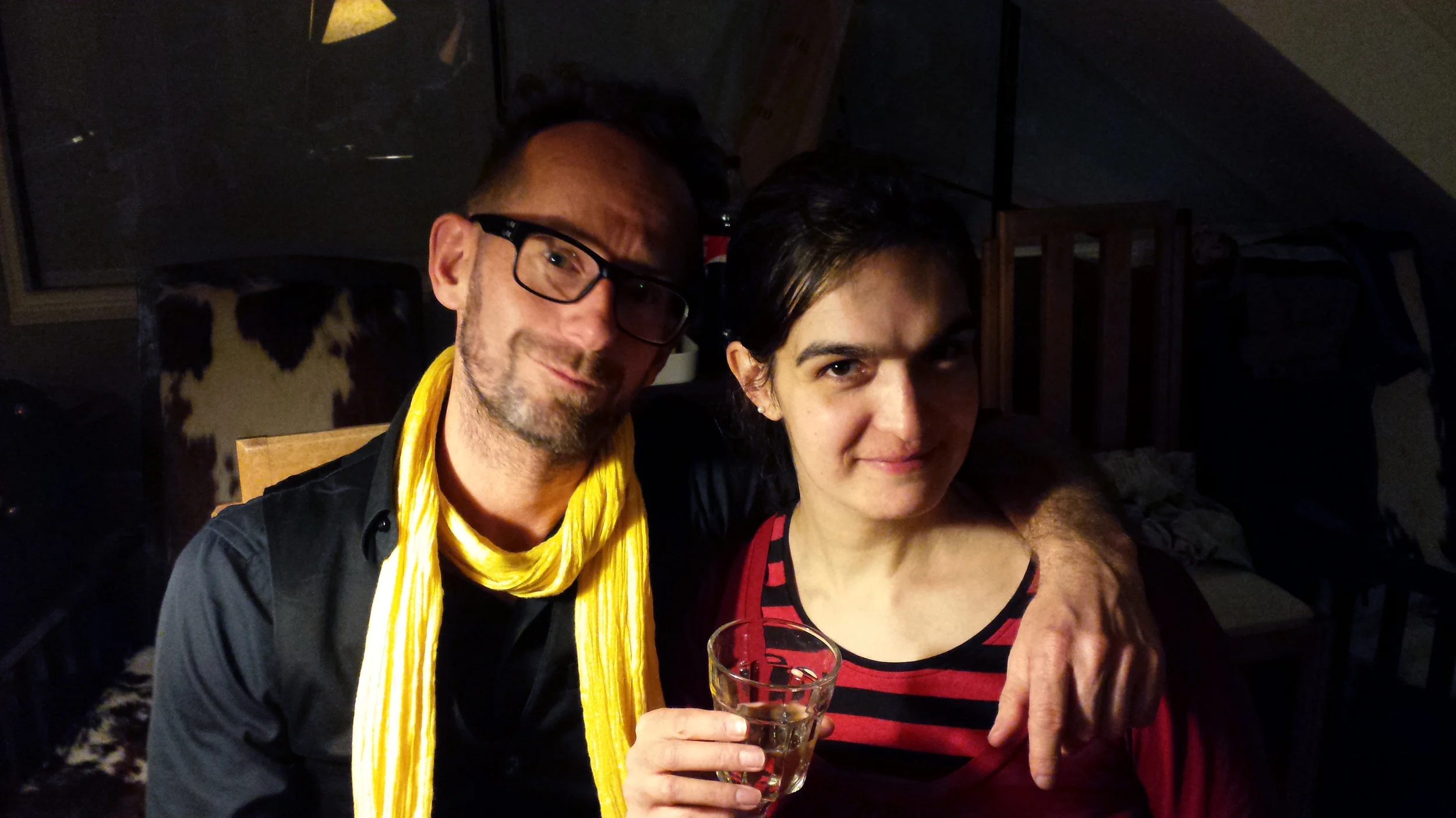 Et en plus, il est sympa :-D Tchin ! (Merci à Marine Poron pour la photo)