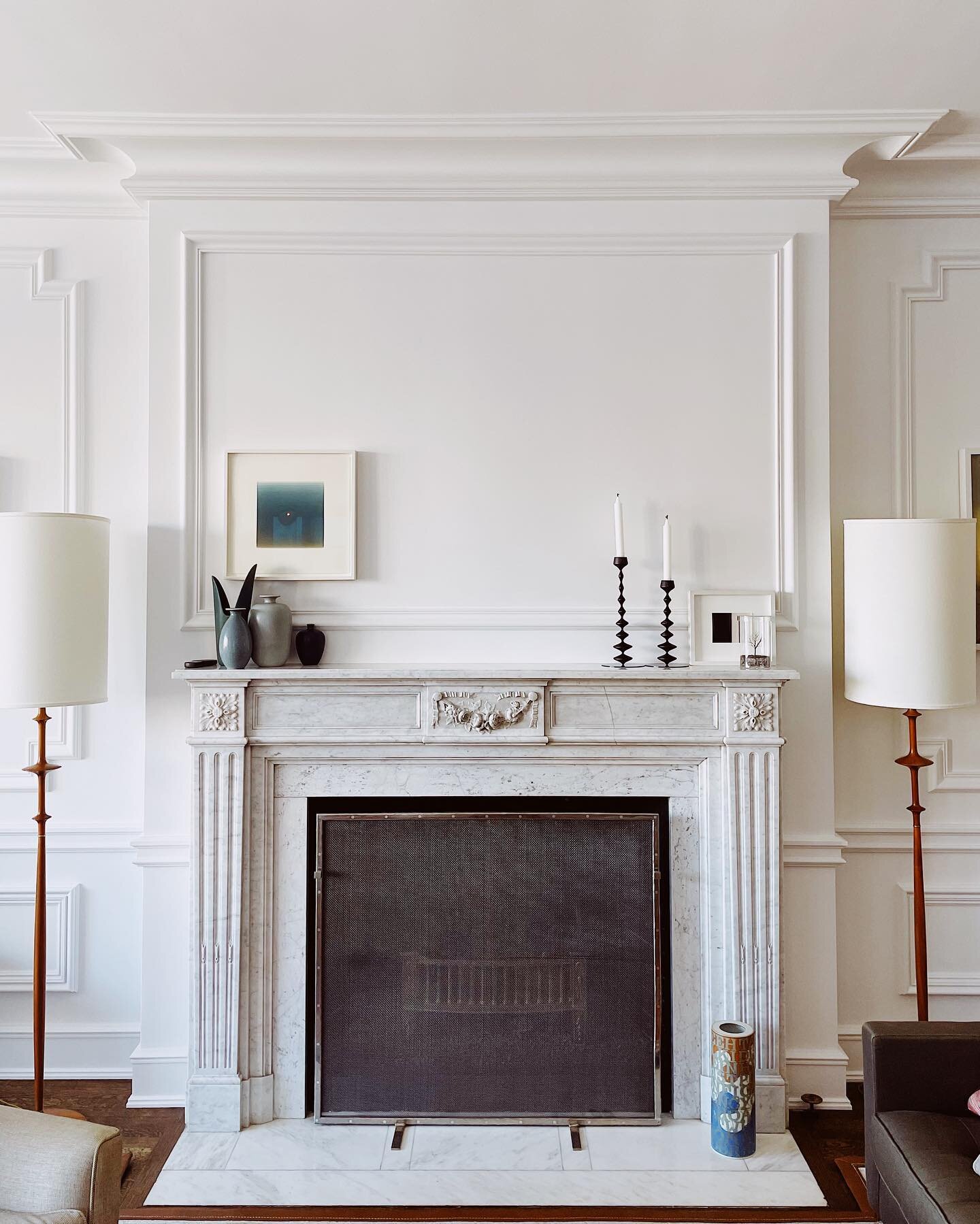 The marble mantle is actually original to this unit, we framed it out with panel moulding and crown
.
.
.
.
.
.
.
.
.
#chicagointeriordesign #generalcontractors #chicago #interiordesign #carpentry #finishcarpentry #panelmoulding