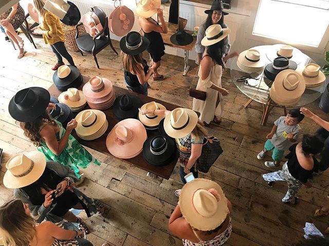 HOLD YER HATS, ladies! 💃🏻💃🏻💃🏻 Scenes from last year&rsquo;s @anhcoy Hats &amp; Ros&eacute; Shopping Event - you don&rsquo;t want to miss out today, stop by today from 2-5pm to shop the newest collection! I&rsquo;m going to be like a kid in a 🍭