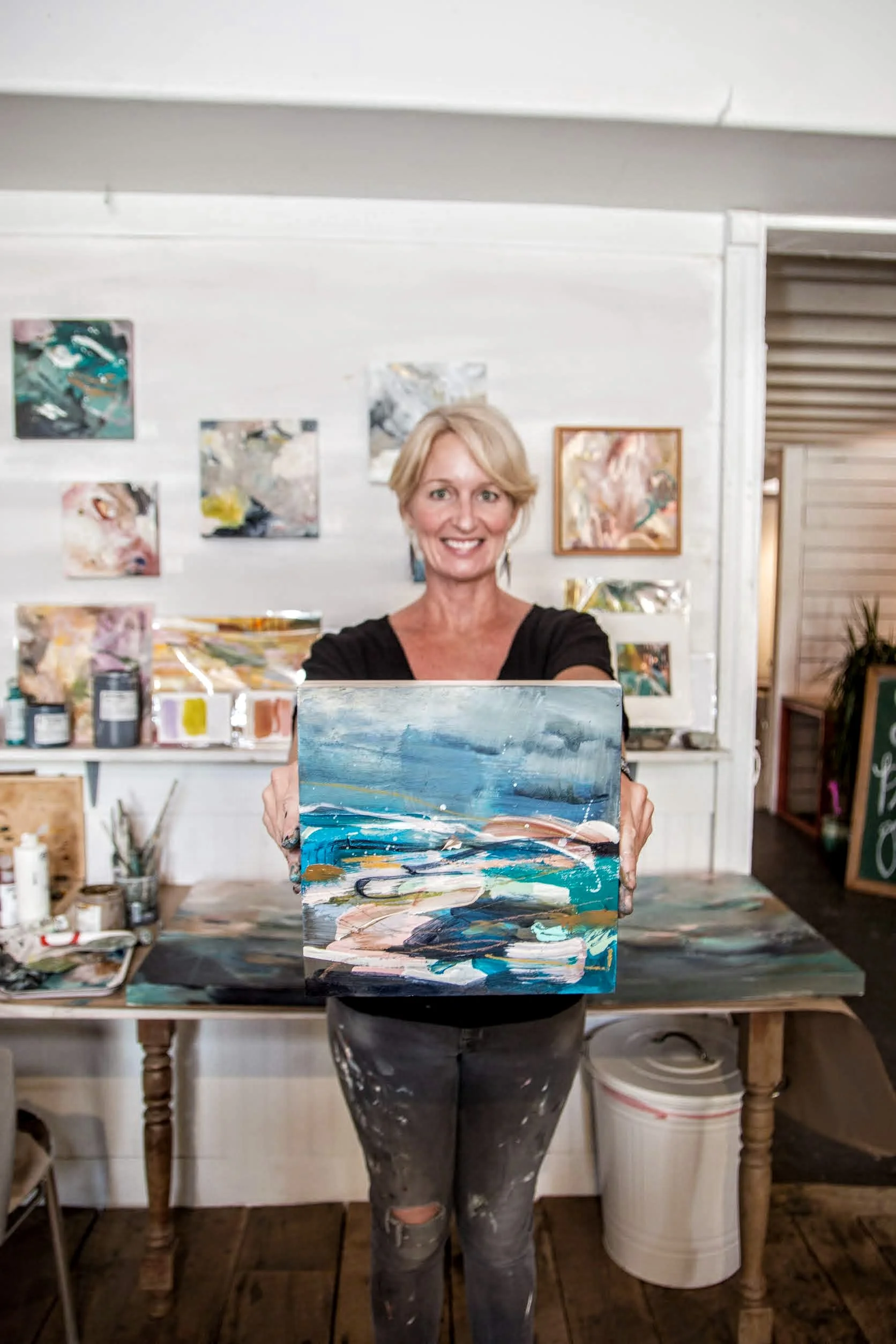 Abstract Painting "Happy Hour" with Resident Artist, Jennifer McHugh