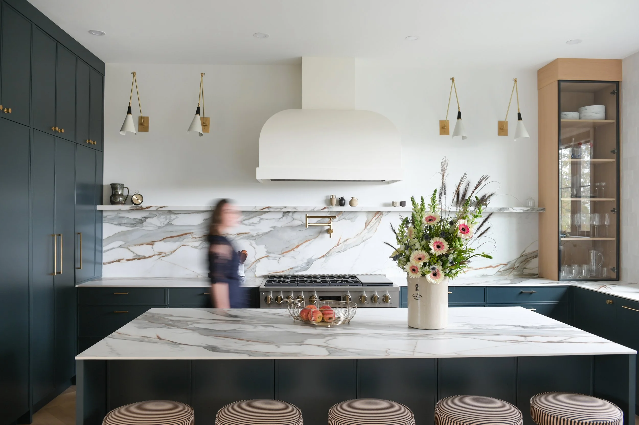 Custom luxury kitchen design by Accentrix Design, featuring refined finishes, bespoke cabinetry, and contemporary detailing in a Vancouver home.