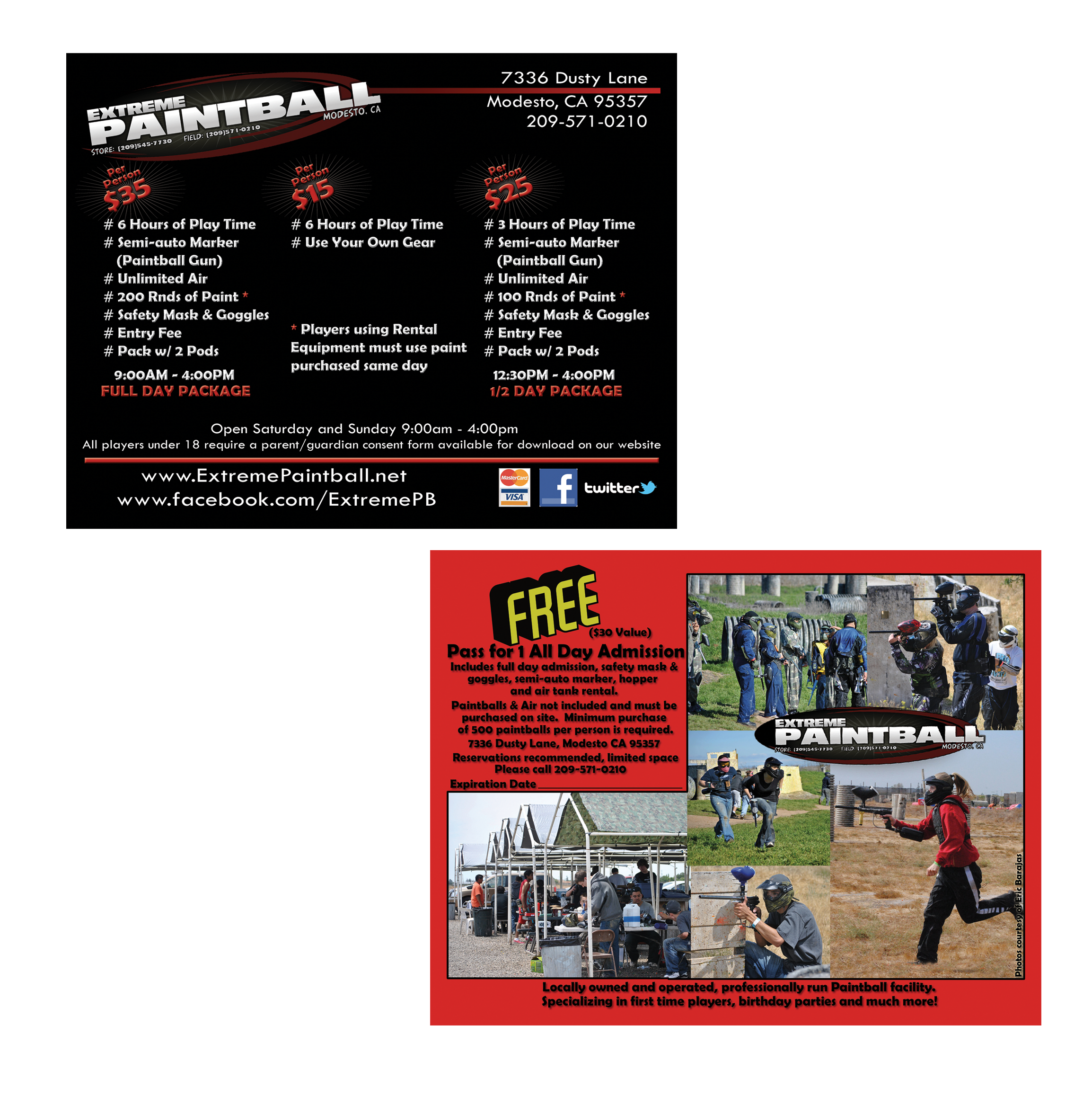 Extreme Paintball Postcard