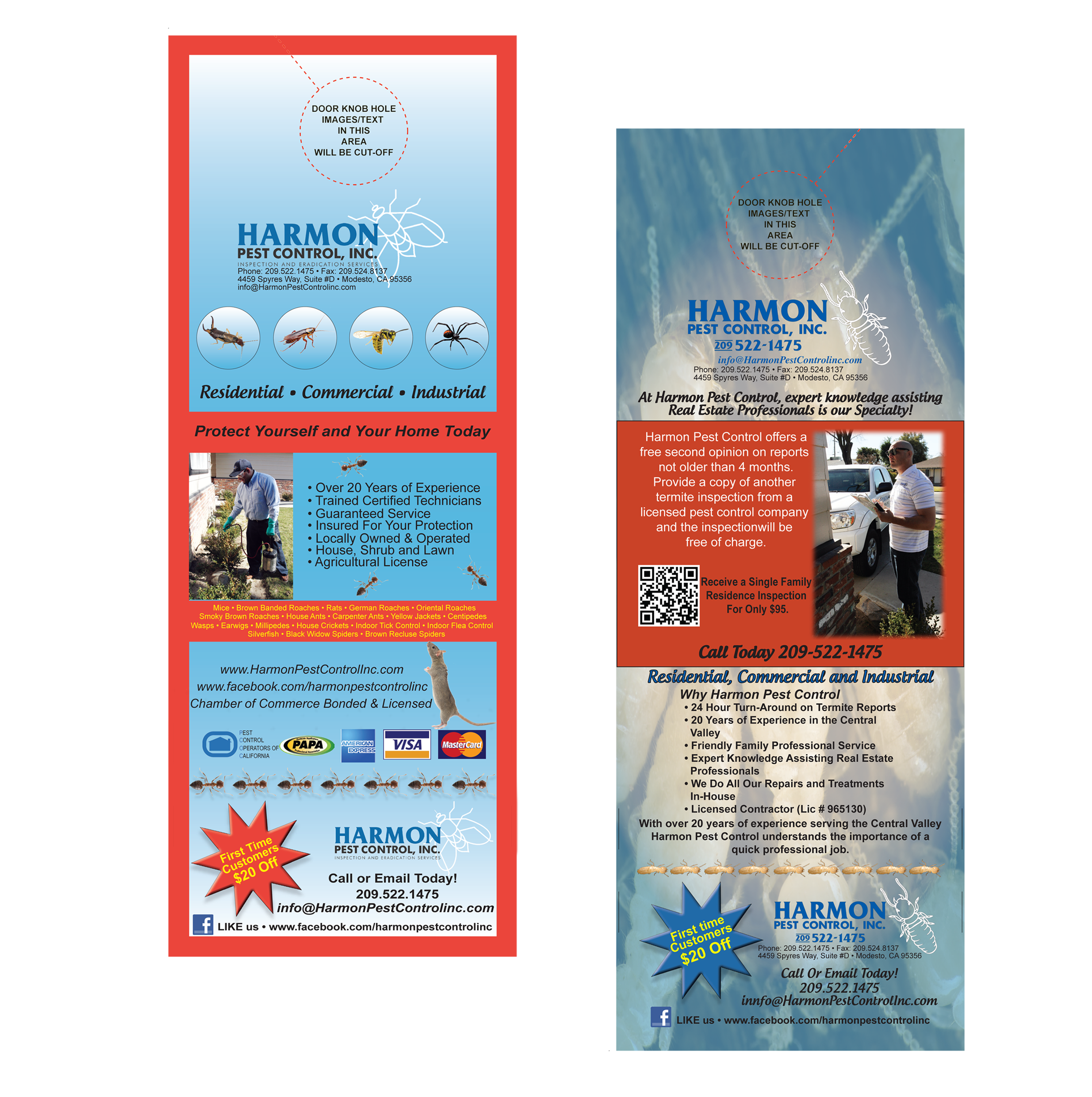 Harmon Pest Control Door Hanger